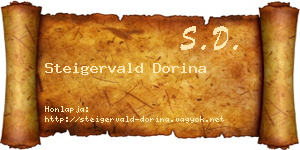 Steigervald Dorina névjegykártya