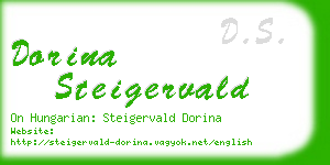 dorina steigervald business card